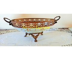 Antico Centrotavola Limoges . Ovale