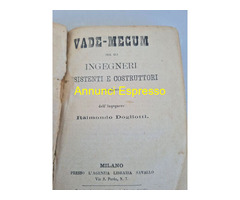 Piccolo volume VADE-MECUM 1870 per Ingegneri