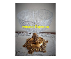 Tritone alzata vintage centrotavola in cristallo c