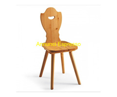 Sedie tirolesi  in pino grezzo per baite e rifugi