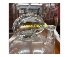 Antica Brocca in vetro soffiato XVIII sec per acqu