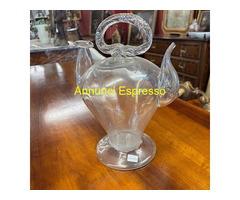 Antica Brocca in vetro soffiato XVIII sec per acqu