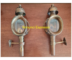 Coppia lanterne da carrozza vintage  marchio RDT