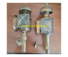 Coppia lanterne da carrozza vintage  marchio RDT