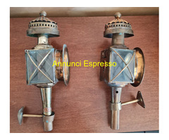 Coppia lanterne da carrozza vintage  marchio RDT
