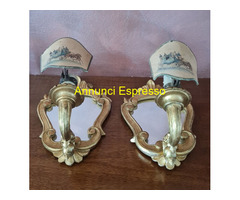 Coppia di piccole appliques d'antan ,cornice sagom