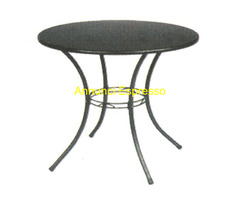 Tavolo smontabile in acciaio, diametro 80 cm