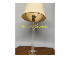 Lampada in vetro trasparente di Murano, anni '70