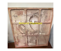 Splendida placca in maiolica lustro oro Vergine