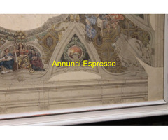 Antico dipinto acquerello studio prospetto