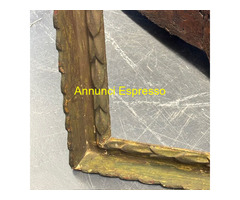 Antica cornice lavorata laccata Italia  XVII sec