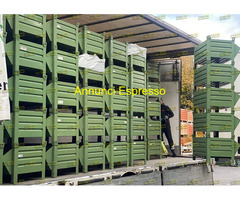 Cassoni contenitori a bocca di lupo in lamiera usa