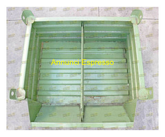 Cassoni contenitori a bocca di lupo in lamiera usa