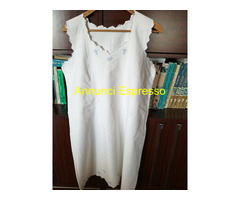 CAMICIA DA NOTTE SMANICATA