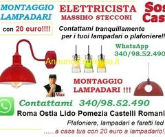 Montaggio plafoniere e lampadari San Giovanni Roma