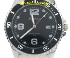 Orologio al quarzo  con data 40mm - Bianco-nero