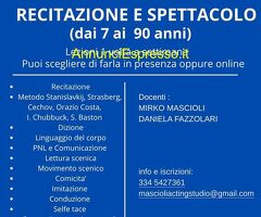 Cerco corsoCorsi professionali di Recitazione e spettacolo! Con diploma