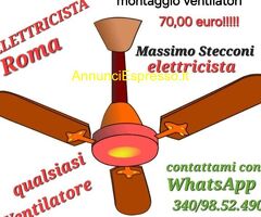 Montaggio ventilatore a soffitto Roma Eur