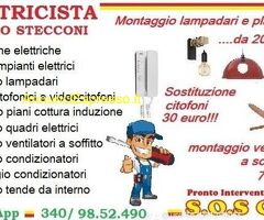 Montaggio lampadario Roma Talenti