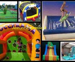 NOLEGGIAMO  GIOCHI GONFIABILI  ANCHE  SPORTIVI