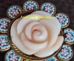 Spilla antica   tema floreale  primi '900   microm