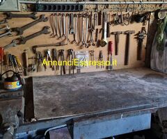 BANCO-Tavolo da officina con morsa acciaio