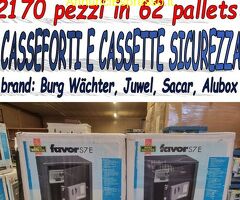 STOCK CASSAFORTI E CASSETTE SICUREZZA 2170 PEZZI