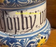 Antico Albarello Faenza epoca XVII sec vaso