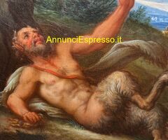 Coppia di importanti dipinti Olio su tela