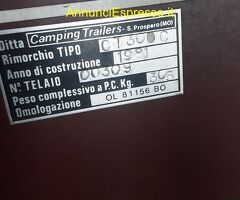 CAMPERWAY Carrello tenda  immatricolata1982 Aprile