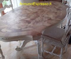 Tavola stile shabby tutta in legno