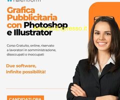 CorsoGrafica Pubblicitaria Photoshop e Illustrator (corso GRATUITO online, full time), 6 marzo