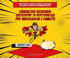 CorsoCharacter Designer: Creazione di Personaggi per Videogiochi e Fumetti, GRATUITO, 12 marzo