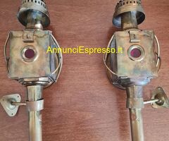 Coppia lanterne da carrozza vintage  marchio RDT