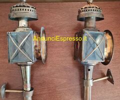 Coppia lanterne da carrozza vintage  marchio RDT
