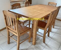 Tavolo capretto abete con sedie