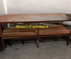 ROBUSTO BANCO DA LAVORO IN FERRO.