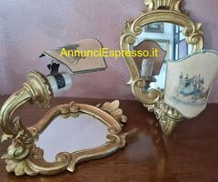 Coppia di piccole appliques d'antan ,cornice sagom