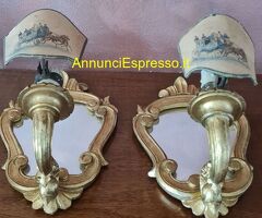 Coppia di piccole appliques d'antan ,cornice sagom