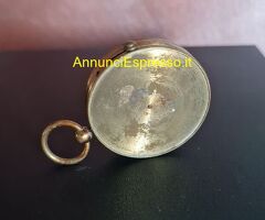 Antica bussola   tascabile in ottone fine ottocent