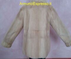 - Giaccone di pelliccia Visone perla reversibile