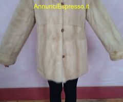 - Giaccone di pelliccia Visone perla reversibile