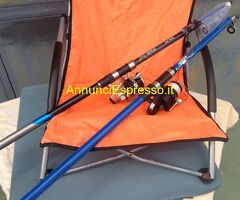 DUE CANNE DA PESCA-CON MULINELLI+SEDIA ASTRAL+COST